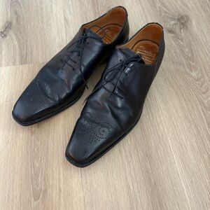 Paraboot Men’s Black Leather Oxford Dress Shoes – Made in France – Size 10